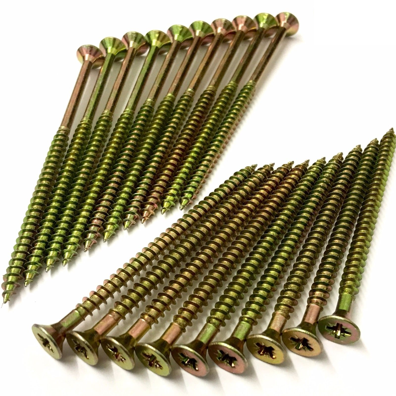 Zinc & Yellow Pozi Countersunk Woodscrews