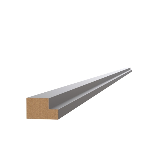 Modern Cornice or Pelmet for J-Pull Super Gloss Graphite 2745mm - FKKJ0424