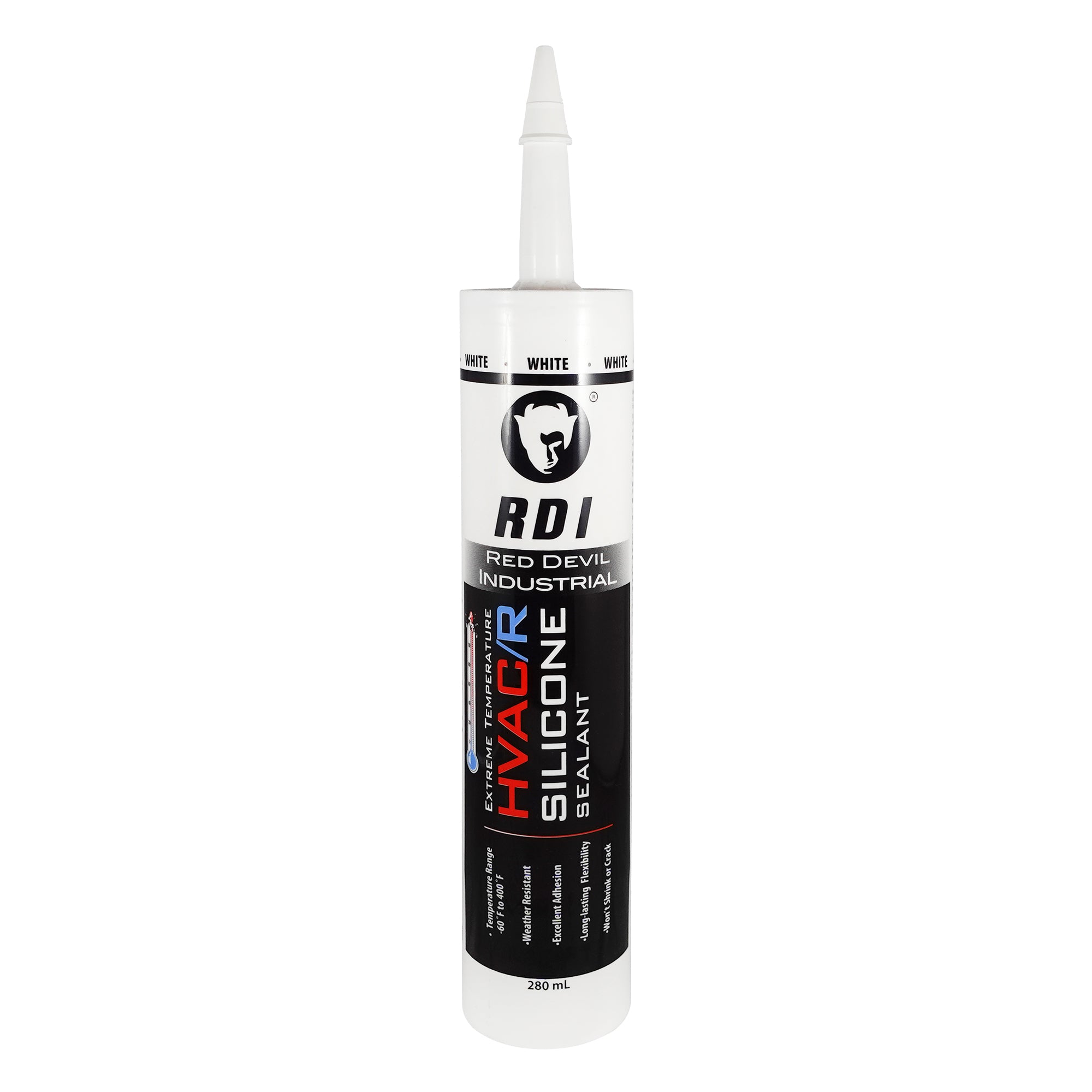 Red Devil Extreme Temperature HVAC/R Silicone Sealant 10.1 Fl. Oz. Cartridge White