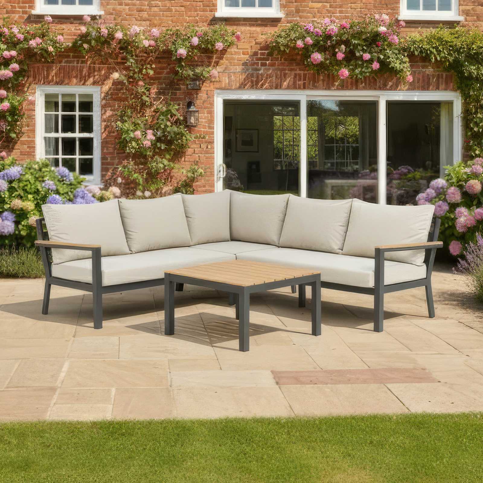 Nova - Heidi Corner Sofa Lounging Set with Square Coffee Table