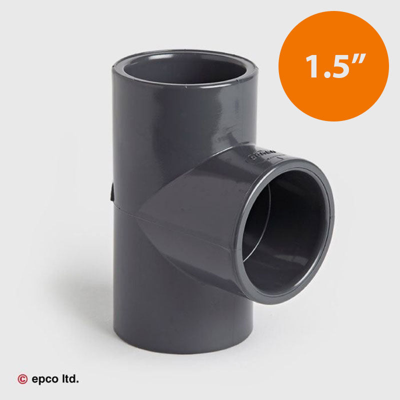 1 1/2" U-PVC Plain Tee Piece