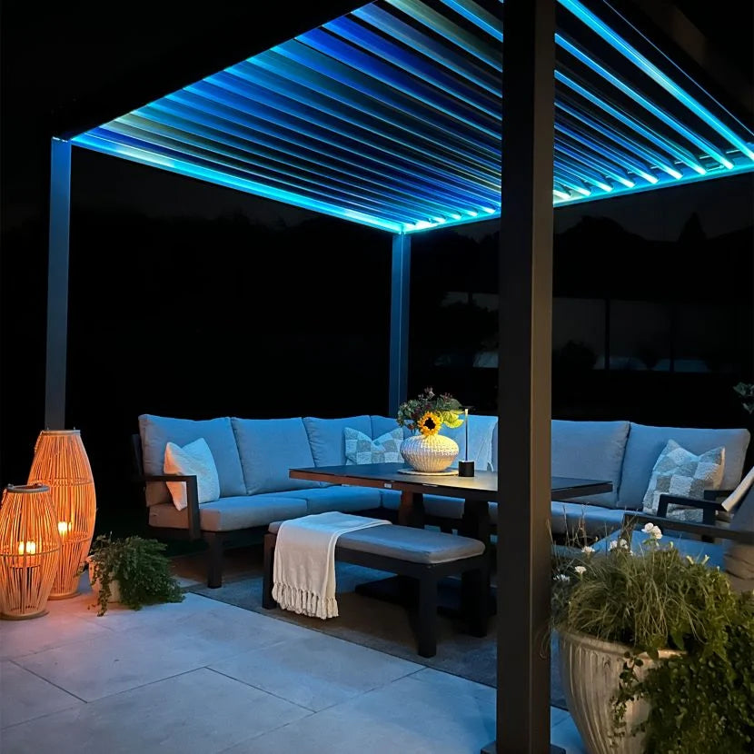 3.6M x 3M TITAN Pergola LED Light Kit - Full Spectrum Multi Colour & White with Remote Control