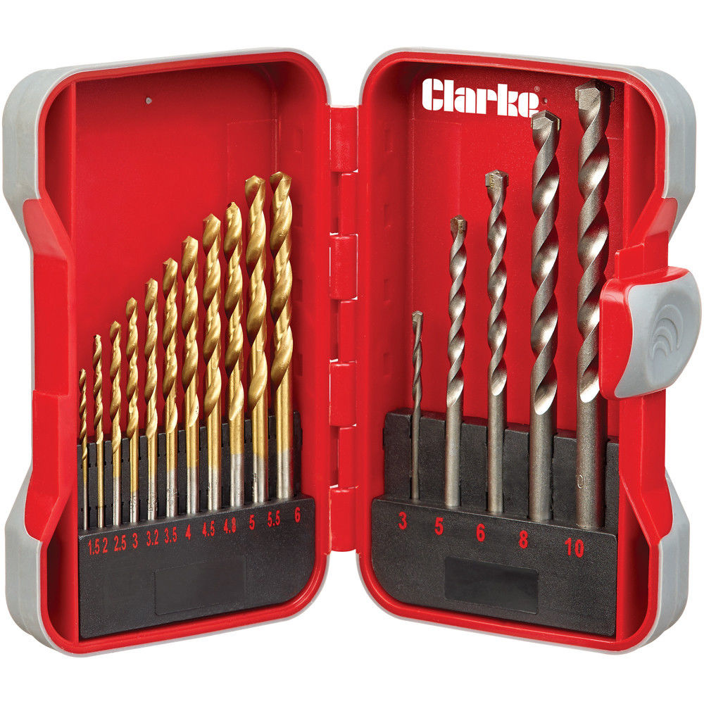 Clarke 1801765 Cht765 17 Piece Combination Drill Bit Set