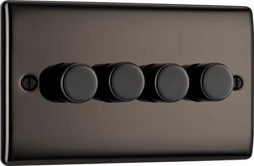 Evolve Brushed Brass (Black) Unswitched 13A Fused Connection Unit With Power Led Indicator And Flex Outlet PCDSB54B-01