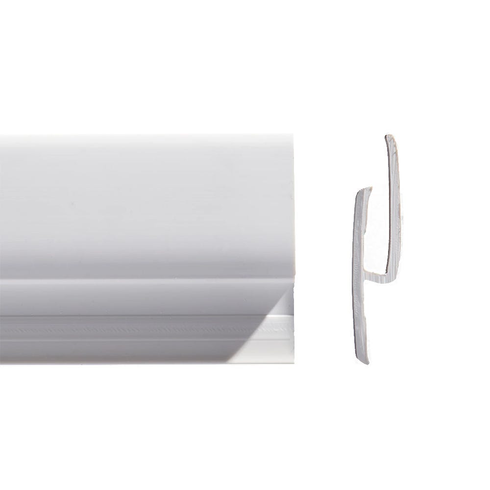 Altro Whiterock Single-part Cut Tile Transition Trim White 2500mm - G832/25