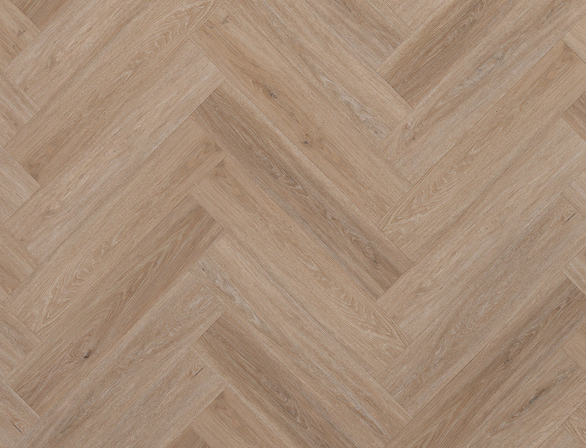 Porthcurno Oak SPC click herringbone
