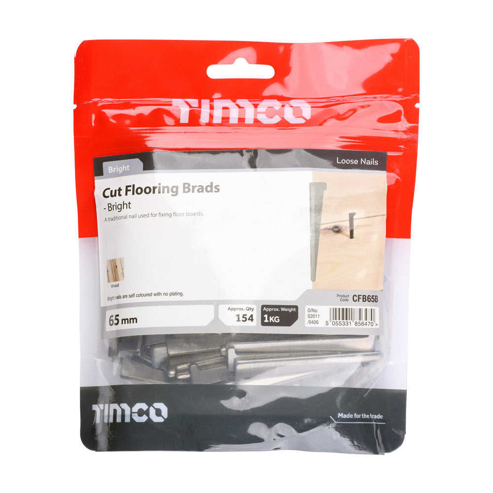 Cut Flooring Brads – Bright – 1kg Bags
