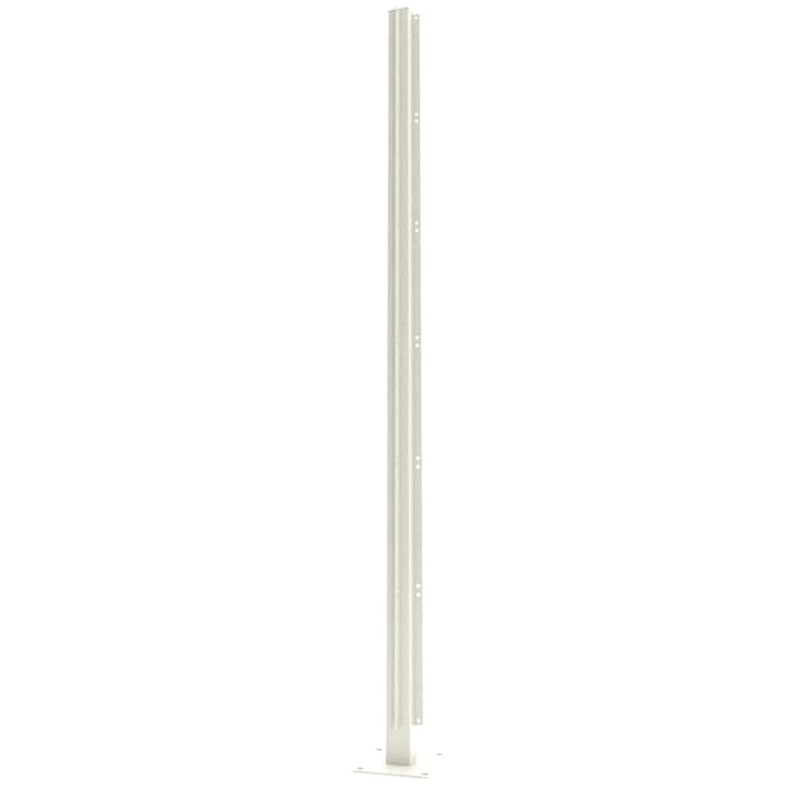 Aluminium Corner Post With Base For Privacy Screen - 900mm x 60mm x 60mm Cream