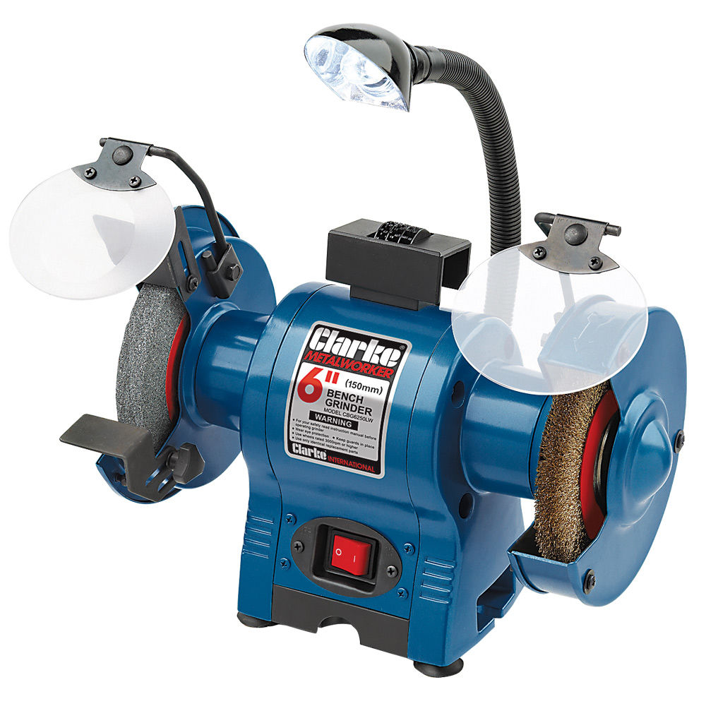 Clarke 6500526 Cbg6250Lw 240V 6 Bench Grinder With Lamp