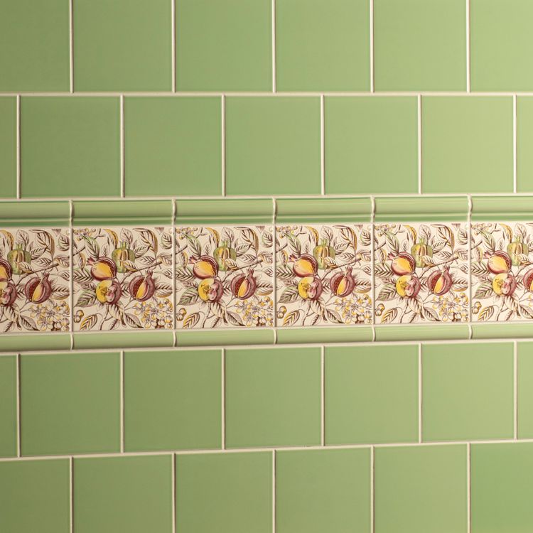 Original Style Artworks Pomegranate Continuous Pattern on County White