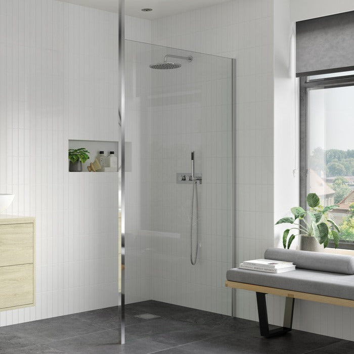 Capital8plus 1100mm Wetroom Panel & Floor-to-Ceiling Pole