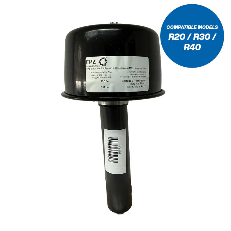 FPZ FL4 Cartridge Intake Filter – 1 1/4" NPT with Silencer
