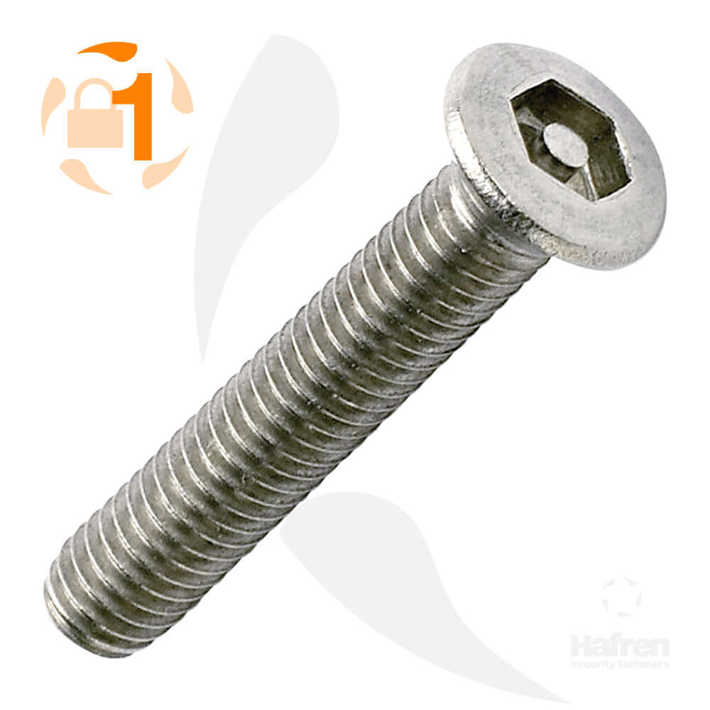 Raised Countersunk A2 Stainless Steel Pin Hex Machine Screw