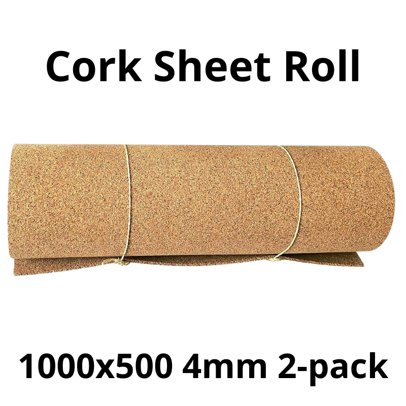 Cork Sheet Roll - 1000x500mm - 4mm - Décor and DIY - Pack of 2