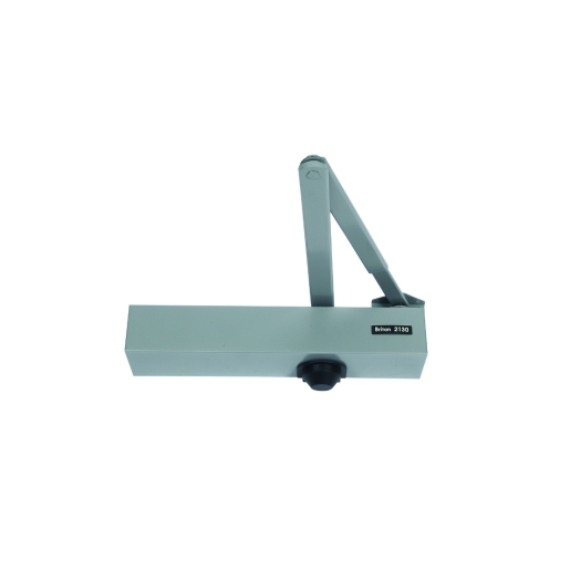 Briton Overhead Door Closer Silver, 2-6 Adjustable Closer