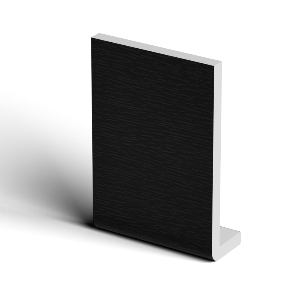 150mm Black Ash Woodgrain Fascia Capping Board - 10mm x 5mtr