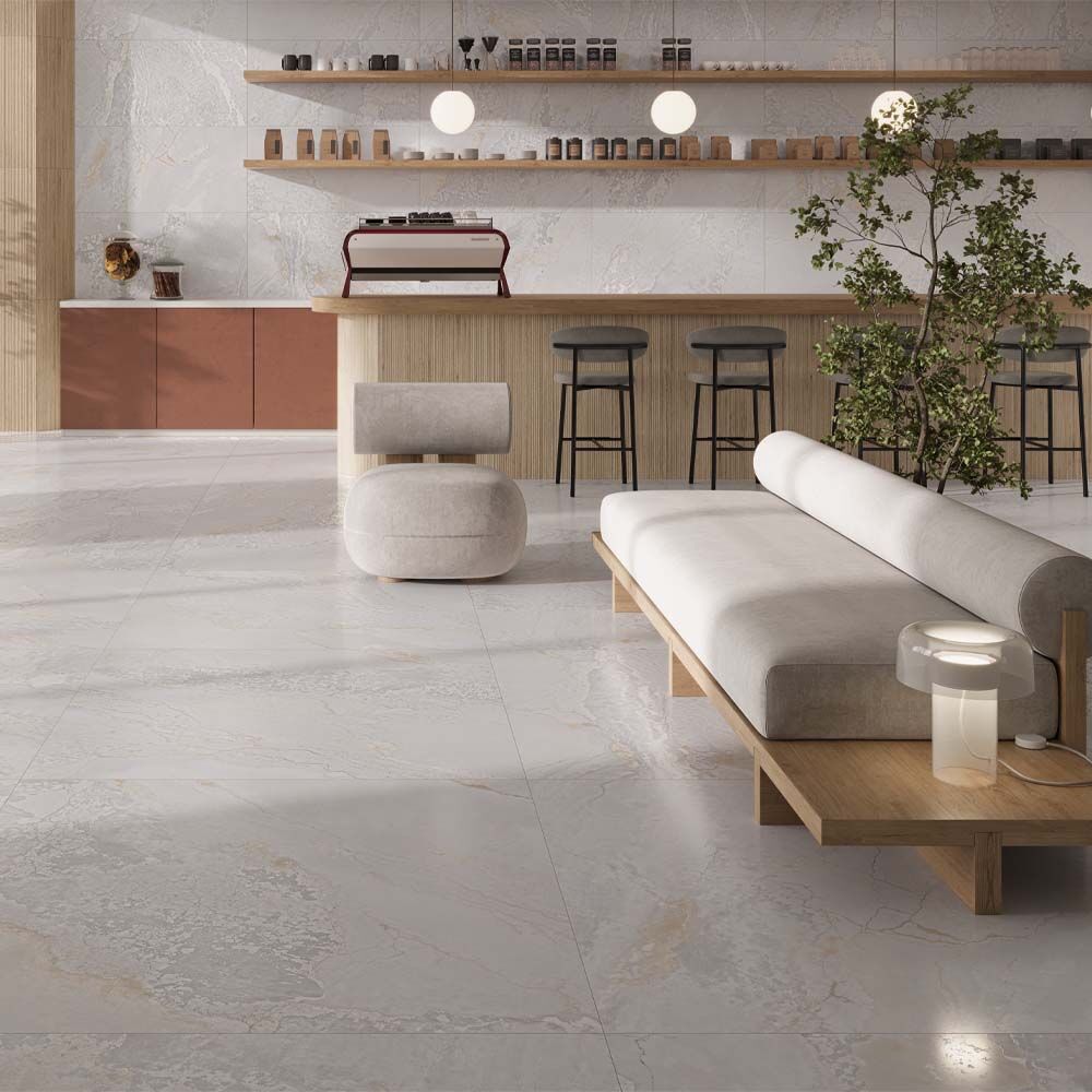 Planet White Glazed Polished Porcelain 1198x598mm