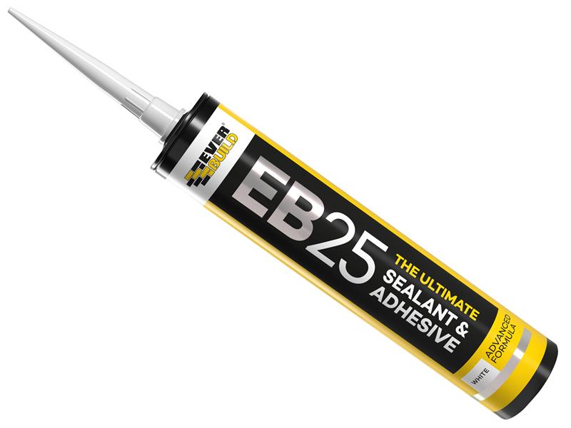 Everbuild Sika 605668 Eb25 Hybrid Sealant Adhesive White 300Ml