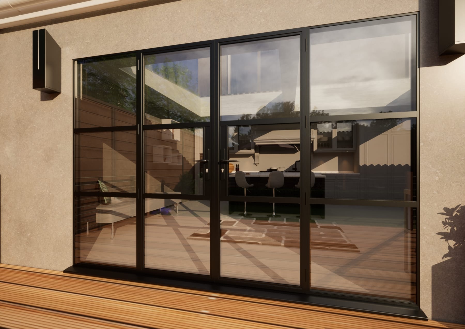 Aluminium Heritage French Door - 3000mm Anthracite Grey