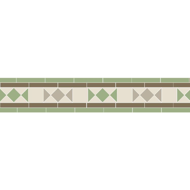 Original Style Victorian Conrad Spring Green and Chester Mews Border