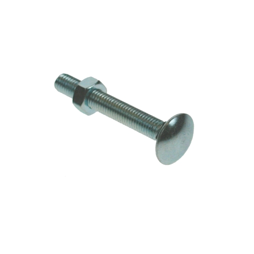 4Trade Bolt & Nut M8 x 130 Din Cup Square Hexagon Bright Zinc Plated PK20