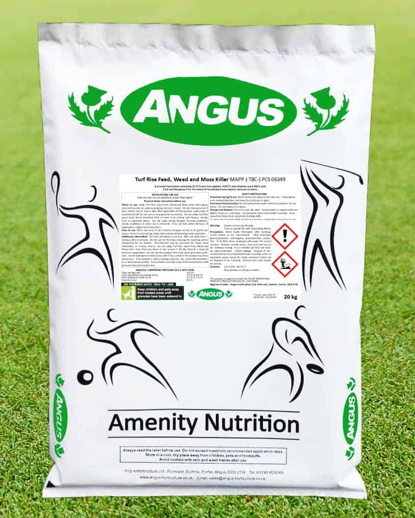 Angus Turf Rise Feed, Weed and Moss Killer