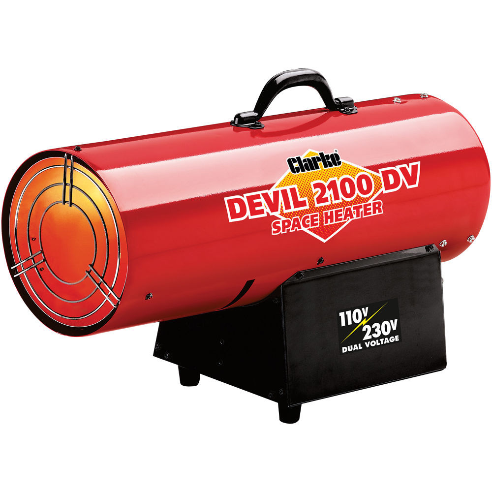 Clarke 6920196 Devil2100Dv Dual Voltage 110/230V Gas Heater