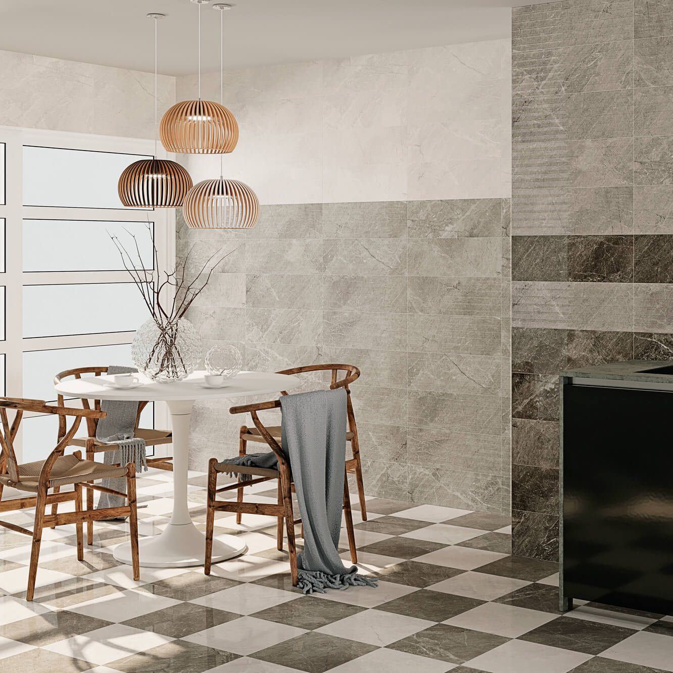 Job Lot 10m² | Marvel White Stone Effect Ceramic Wall Tile 20x60cm