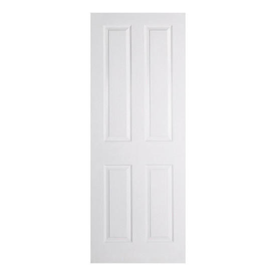 4P Four Panel Textured White Primed Internal Door