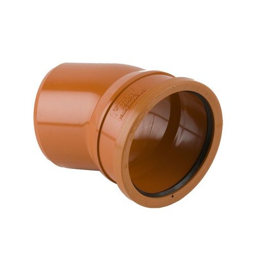 160mm Single Socket 22.5° Bend Underground Drainage Pipe Fitting | B7171