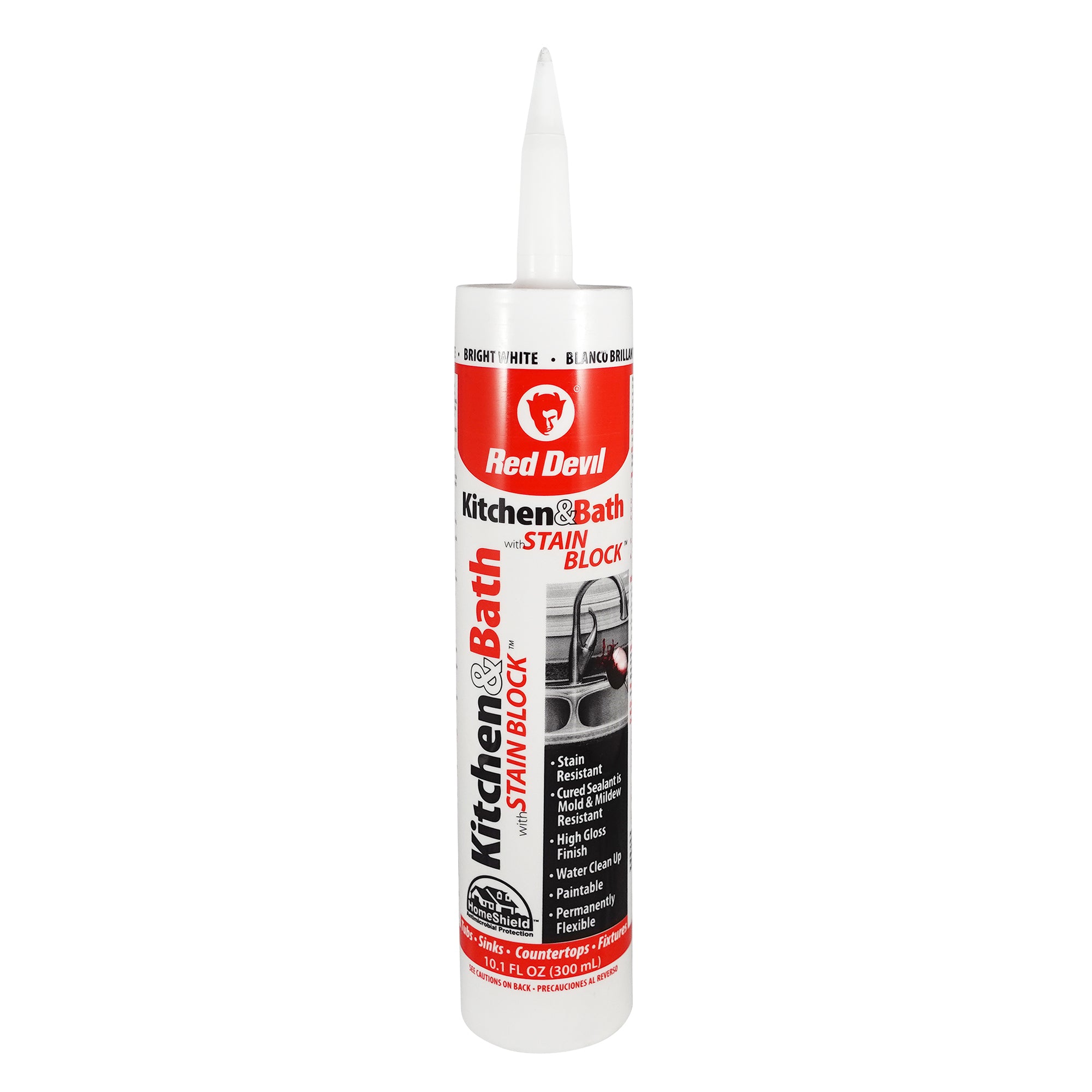 Red Devil Kitchen & Bath Stain Block™ Advanced Sealant - 10.1 FL. OZ. Cartridge Bright - White