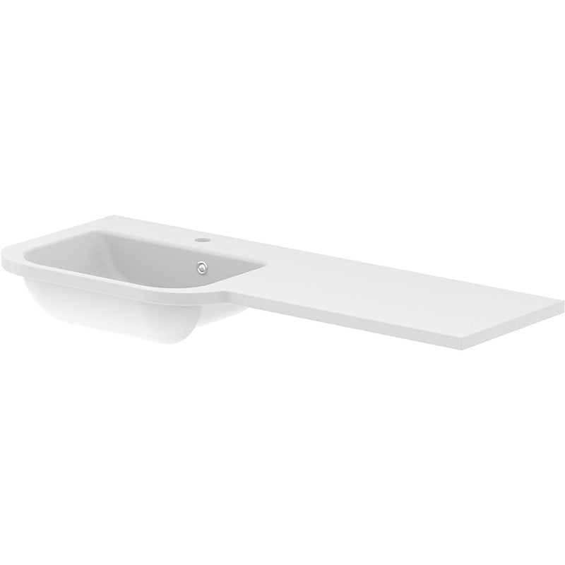 Veldeau Derwent Cast Plus Semi Recessed Wing Basin 1242mm Left Bowl