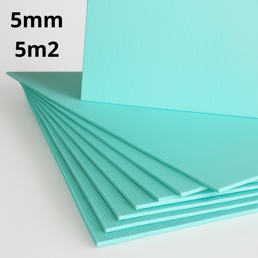 Underlay XPS 5mm - 20% denser - Base Layer for Laminate and Wood Floors - 5m2 (54 sqft) to 55m2 (592 sqft) - High Quality