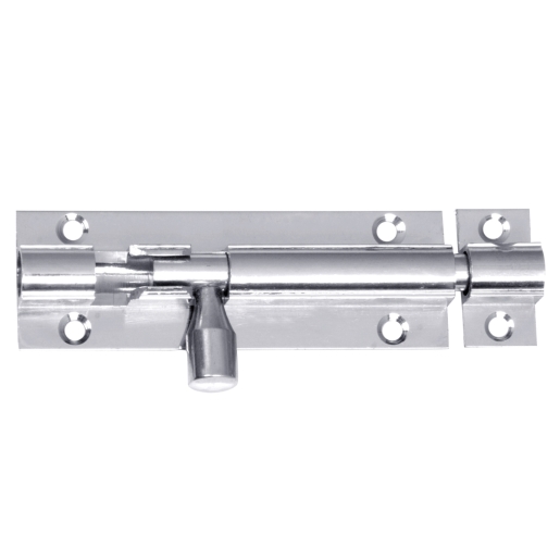 4Trade Barrel Bolt Straight Chrome 75mm