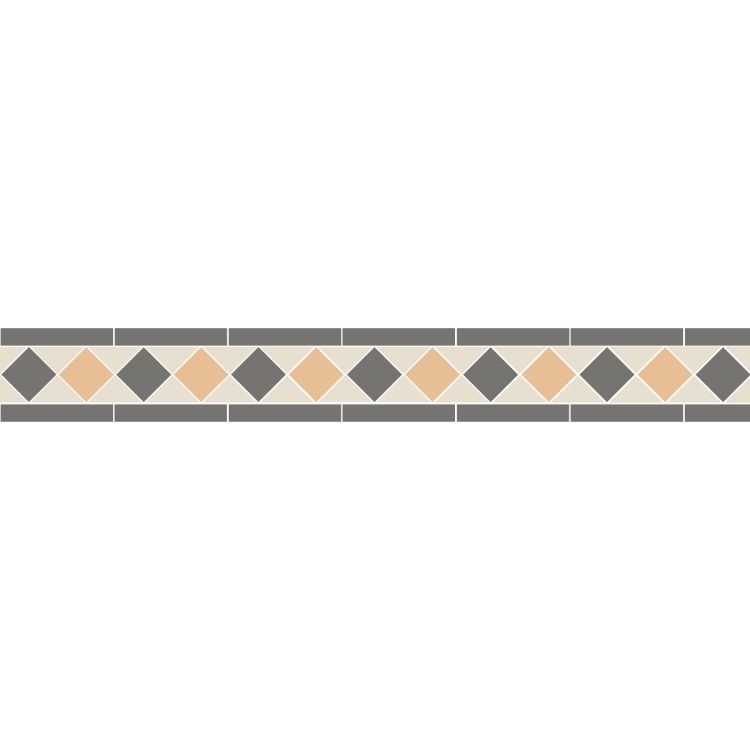 Original Style Victorian Kingsley Revival Grey and Hawthorn Yellow Border
