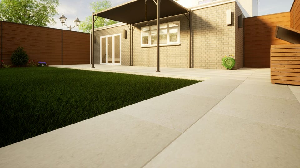 Porcelain Paving - 900mm x 600mm x 20mm Light Grey