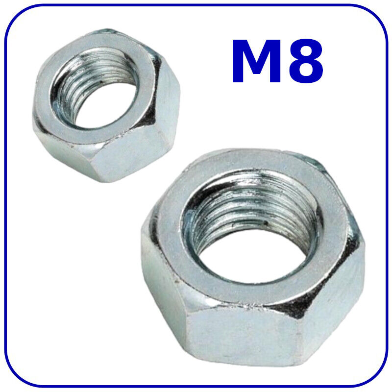 M8 NUTS FULL DIN 934 GRADE 8