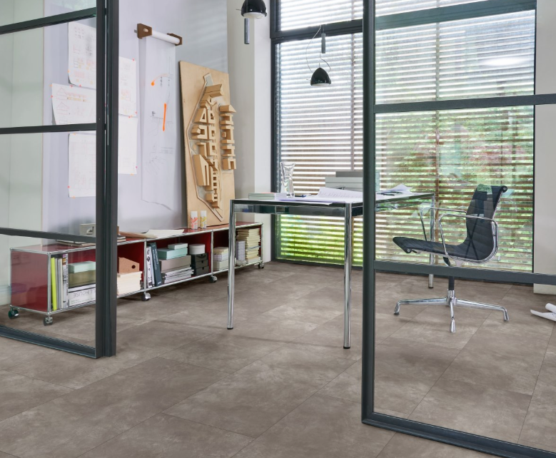 Concrete dark grey, Modern Hydron Oversize tile, Stone texture
