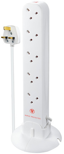 10G 1M 13A Surge Tower Ext Lead White SRGTOW10110-MP