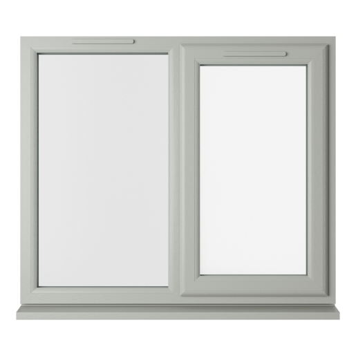 Crystal Double Glazed uPVC Window Agate/White Right Hung 1115mm x 1109mm Clear