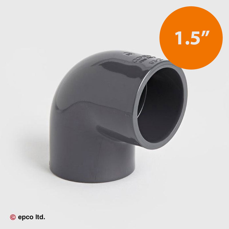 1 1/2" U-PVC 90 Degree Plain Elbow