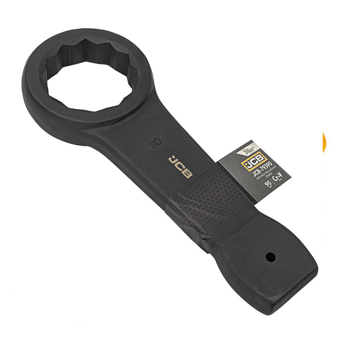 JCB 90mm Single Ring Slogging Spanner, Cr-V Steel | JCB-79390