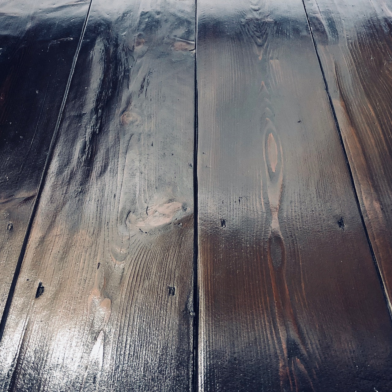 Reclaimed Dark Pine Floorboards