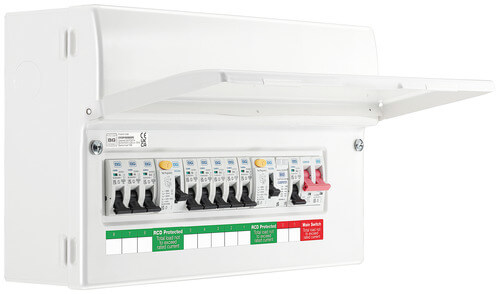 18 Way Fully Recessed With 100A Main Switch 1 X Spd 1 X 32A Mcb CFFSW18SPD-01