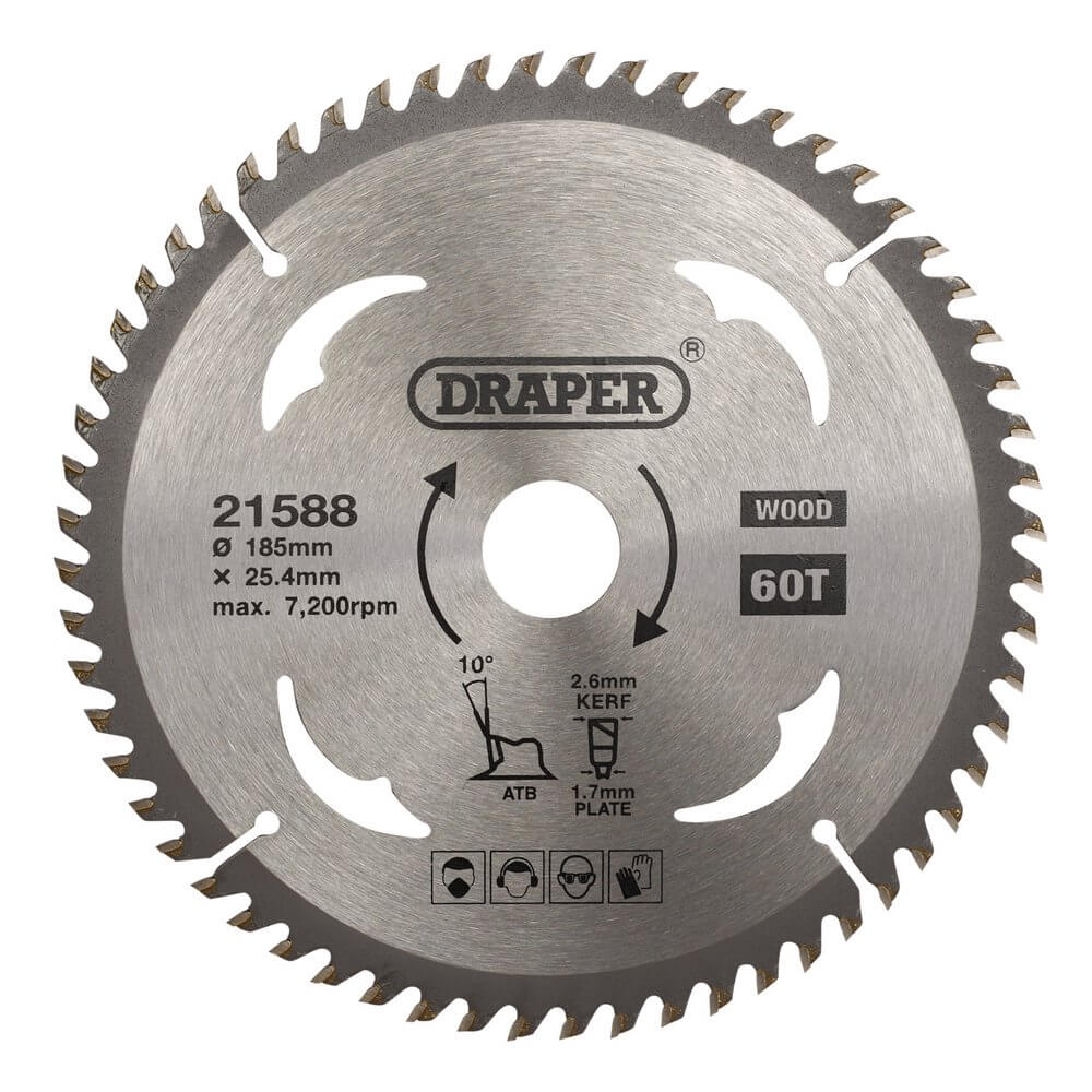 21588 Tct Circular Saw Blade For Wood 185 X 25.4Mm 60T each