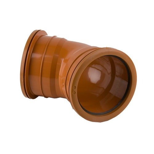 160mm Double Socket 45° Bend Underground Drainage Pipe Fitting | B6041