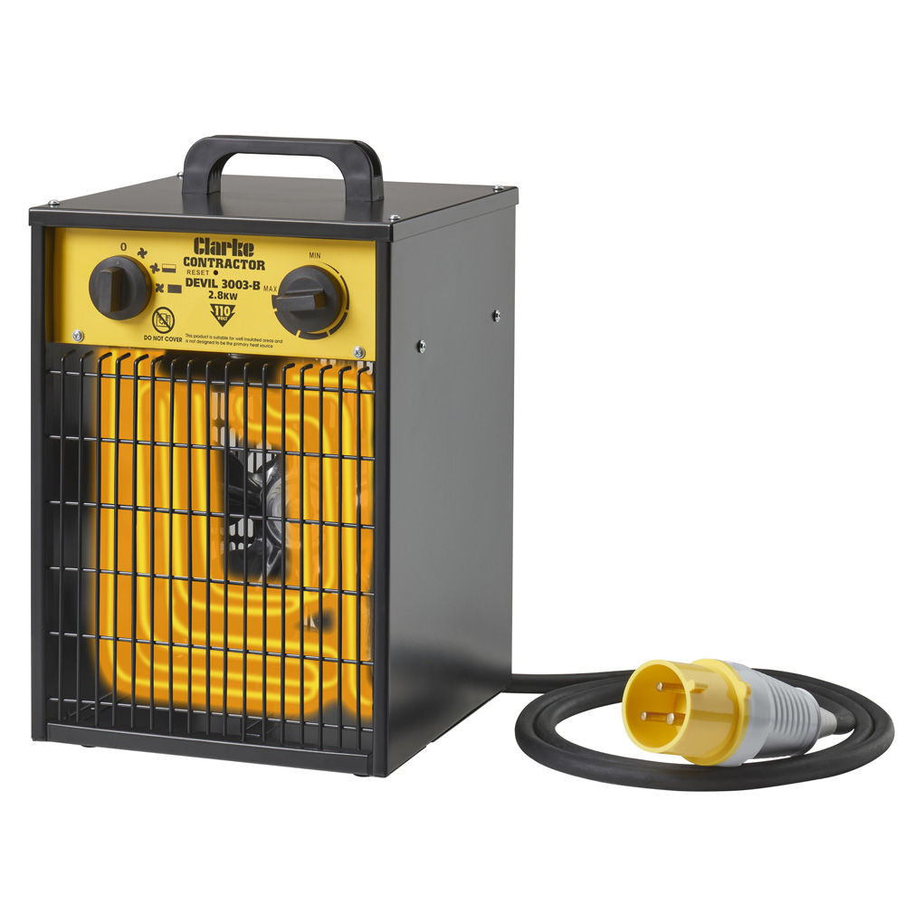 Clarke Contractor Devil 3003-B 2.8kW Electric Fan Heater (110V)
