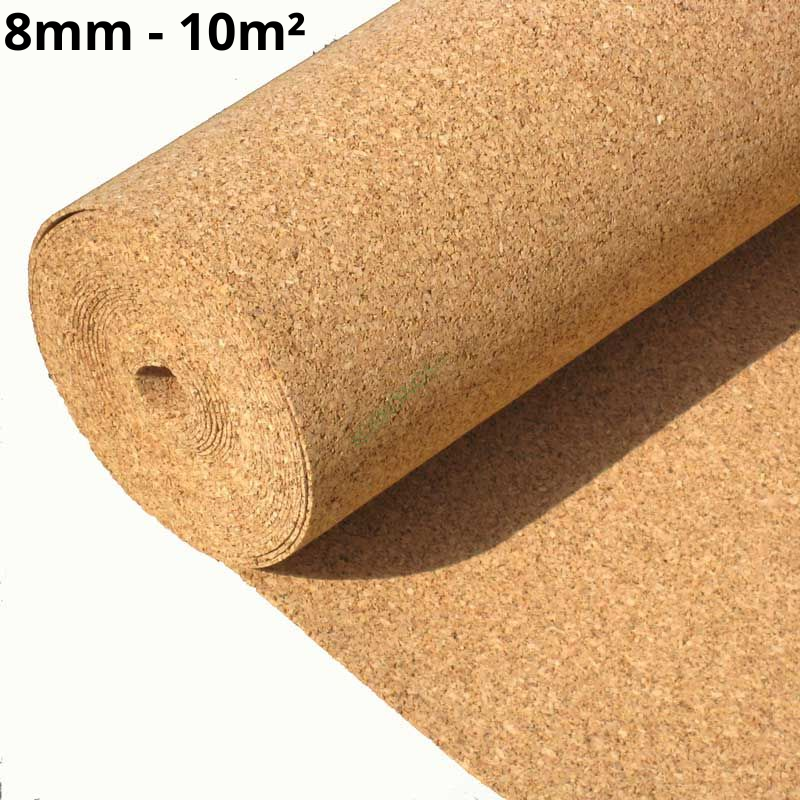 Cork Roll Underlay 8mm 10m2 (107.63sqft)