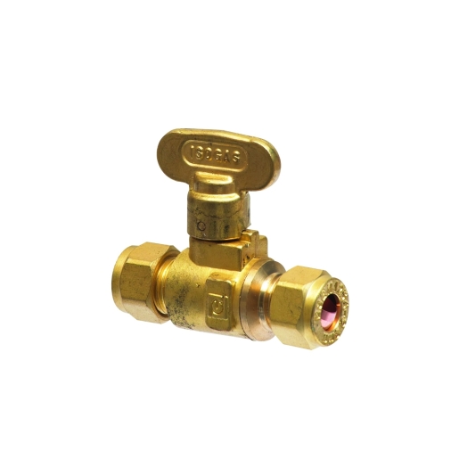 15mm ISOGAS Isolating Valve Brass