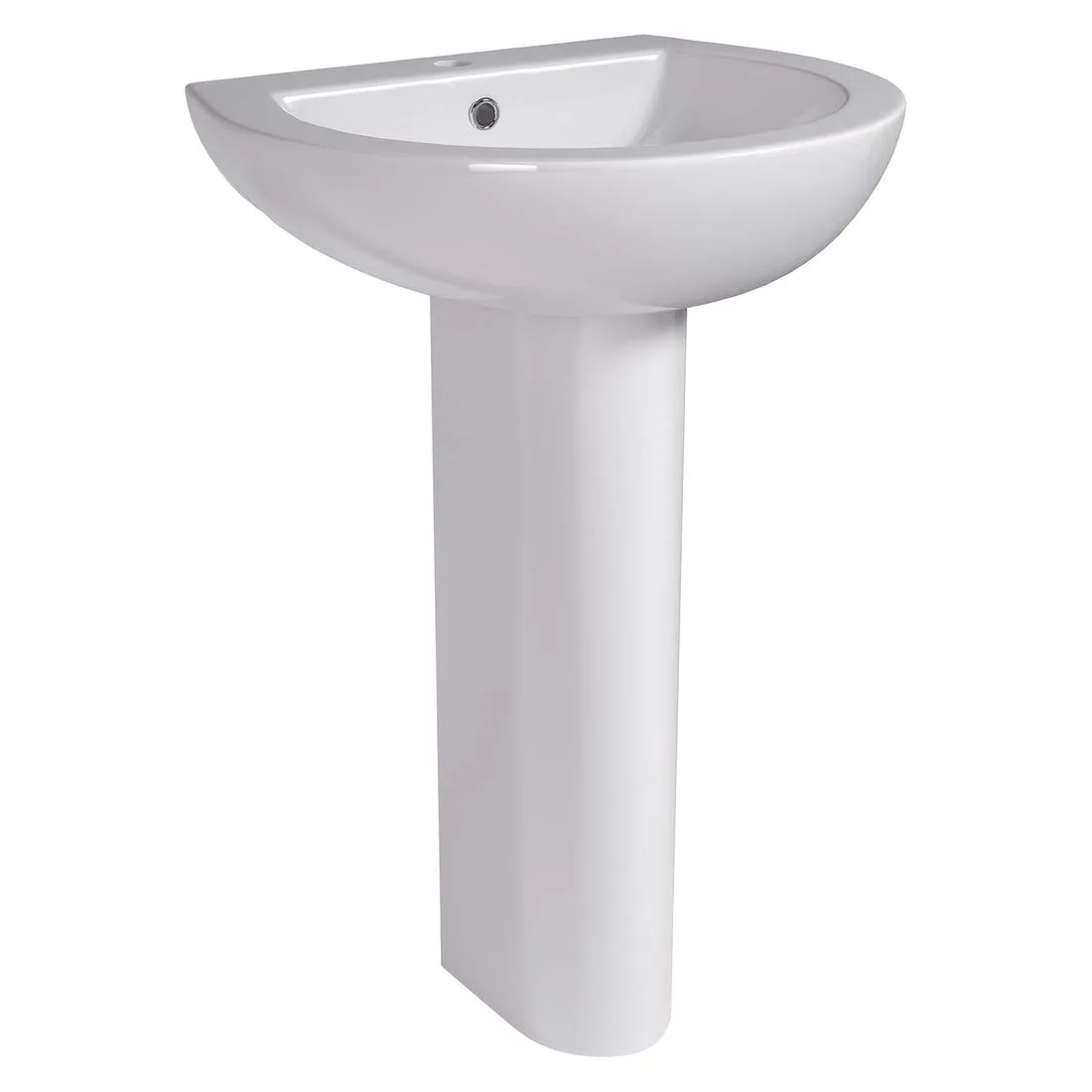 Norton Basin + Pedestal Pack 550Mm 1 Tap Hole White